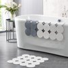 Webos Anti Slip Shower Mat: Natural Rubber Non Slip Bath Mat for Tub with Strong Suction Cups Bathtub & Tub Mats for Elderly and Kids Bathroom Square Shower Floor Stall matt (White, 21X21)