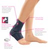 medi Achimed Knit Ankle Support for Men & Women - Achilles Brace, Compressive Foot Wrap, Post-Surgical, Moderate Support Ankle Stabilization, II, Silver