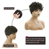 BOBCOO Short Wigs For Black Women Pixie Cut Wigs Natural Curly Black Wigs For Women Synthetic Fluffy Daily Wig Layered Heat Resistant Wigs Natural Wavy Black Short Curly Pixie Wig for Women