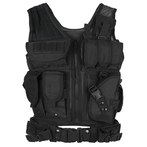 LIXADA Tactical Vest Lightweight Breathable Polyester Sports Vest Outdoor Training Vest Adjustable for Adults CS/Hunting/Training