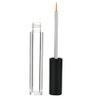 6Pcs 2ML Empty Clear Plastic Eyeliner Tube Container Mascara Bottles Makeup Eyelashes Tube Eyeliner Vials with Rubber Plug and Black Lid Eyelash Growth Oil Storage Holder Eye Gloss Liquid Tube