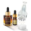 VEDA TINDA SCENT VTS Hair Serum Applicator & Rosemary Oil & Moroccan Argan Oil, Scalp Massager for Hair Growth & Care Essential Oil Set for Men and Women