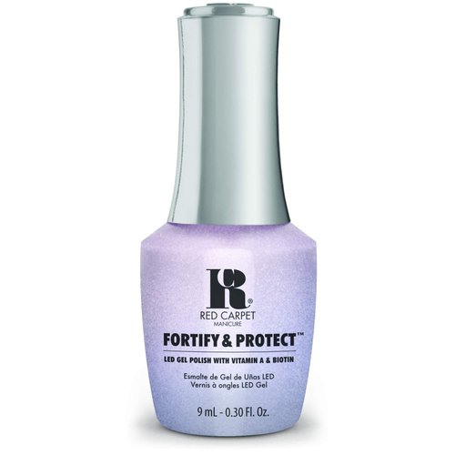 Red Carpet Manicure Fortify & Protect Sheer Satin Effect Gel Polish for Strong, Healthy Nails - Infused with Vitamin A & Biotin - (My Diamonds Sparkle) Led Nail Gel Color, 0.3 Fl Oz