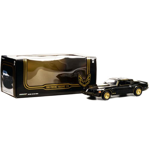 Collectibles 1980 Pontiac Firebird Trans Am T/A Turbo 4.9L Starlite Black with Golden Eagle Hood and Stripes 1/24 Diecast Model Car by Greenlight 84037