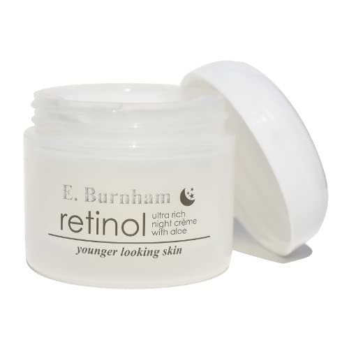 E. Burnham Retinol Ultra Rich Night Créme with Aloe 2 oz – Intense Hydration & Anti-Aging Night Cream – Reduces Fine Lines, Enhances Skin Elasticity, and Rejuvenates Overnight