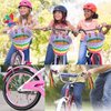 Bicycle Basket for Girls, Adjustable Front Handlebar Bike Basket with Bike Streamers Set Bell/Bicycle Windmill/Bicycle Wheel Beads DIY Bike Decoration Accessories Kit Gift (Rainbow 1)