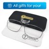 TERAISE Clip On Reading Glasses with Flip Up Function Metal full-Frame Clipped on prescription glasses Designed for myopia Fashion readers for men and women HD lens Portable glasses case(2.5X)