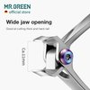MR.GREEN Nail Clippers Wide Jaw Opening Stainless Steel Fingernail Clipper Thick Hard Toenail Cutter Manicure Scissors Tools (Nail Clipper (Medium))