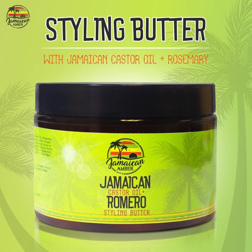 Rosemary Hair Styling Gel – 12 fl oz - with Castor Oil for Strong, Damage-Preventing Hair Locks - Nourishing and Promote Hair Strength by Jamaican Amber