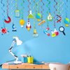 Generic Science Swirl 30 Pack Science Party Decoration Scientist Lab Theme Birthday Supplies Hanging Swirl Spiral Streamers (Science)