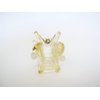 Small clear acrylic crystal flower hair claw clip