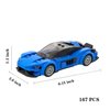 Blue Sports Car MOC Building Blocks,Speed Champions Cars Toy Building Sets,City Vehicle DIY Building Bricks for Kids and Adults-167 PCS