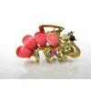 Medium peacock jeweled antique bronze hair claw clip (Primary color: Multi-color)