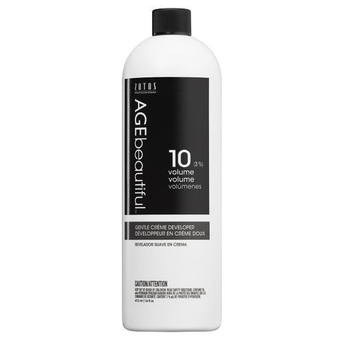 AGE beautiful 10 Volume Gentle Creme Hair Developer | For Permanent Hair Color Dyes, Toners, Lighteners | Professional Salon Coloring | Long Lasting Haircolor | 16 Fl Oz