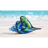 Glass Conch, Hand Blown Seashell Art Glass Figurine, Beautiful Home Decor, Crystal Glass Paperweight