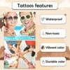 80 PCS Cowboy Temporary Tattoos for Party Supplies, Temporary Tattoo Stickers for Birthday Parties, Animal Tattoos Party Favor Activities, Waterproof Temporary Tattoos. (80 PCS Brown)