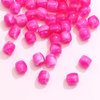 VENOFEN 50PCS Pink Hair Beads Hot Pink Jumbo Beads for Braids Pony Beads for Kids Girls Jewelry Making Kit Loc Dreadlock Accessories Braid Decoration, Small