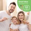 GENKENT 12 Counts Bamboo Toothbrushes BPA Free Soft Bristles Travel Toothbrush Natural Charcoal Toothbrush