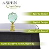 Aspen Creative 24007-22 Light Green Faceted Crystal Lamp Finial in Brass Plated Finish, 2 1/4" Tall (2 Pack)