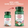 Vegan Collagen Builder - Organic Whole Foods Fruits + Veg, Silica, Lutein, Vitamin C, Biotin, Grape Seed - Amino Acids Glycine, Lysine + Proline Collagen Boosters - Once A Day - 30 Tablets