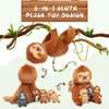 OUOZZZ Sloth Stuffed Animals with Babies Inside 19" Sloth Plush Toys with 4 Babies Sloth - Gift Present Toys for Girls Boys Kids Toddler