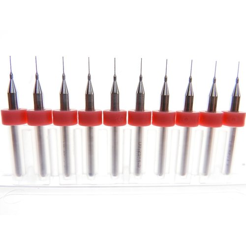 10 Pack .25mm CNC Jewelry Japanese Micro Drill Bits Toy Making Model Cars Trains Trucks Installation Woodworking Crafts Circuit Boards Made in Japan