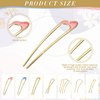 Ysleen 22 Pieces Metal U Shaped Hairpin Hair Fork Barrettes Bun Updo Hair Stick French Hair Pin Gold Silver Chignon Pin Hair Bun Accessories DIY Handmade Hair Clips for Women Girls Ladies, 6 Styles