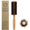 ECOTREES Boar Bristle & Nylon Pin Round Hair Brush for Blow Dry, Styling, Curling, Volumizing | No more tangle