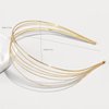 KuuGuu 4 PCS Multi Layers Metal Headbands Simple Gold Layered Thin Hair Hoop Hairband Non Slip Wedding Row Wire Hair Band Headpiece Hair Accessories for Women and Girls (Gold)