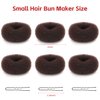Aivwis 6 Pcs Kids Hair Bun Maker Set - DIY Magic Twist Styling Accessories, Ring Style Donut Buns with 20 Bobby Pins