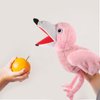 LUOZZY Plush Flamingo Hand Puppet Storytelling Hand Puppet Cartoon Animal Hand Puppet Kids Creative Gifts Parent-child Interaction Toy