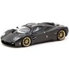 Utopia Black Carbon Fiber with Gold Wheels Global64 Series 1/64 Diecast Model by Tarmac Works T64G-TL055-BCF