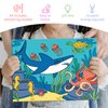 3 Pack Creative Kids Paint by Numbers Kit Canva Paint for Kids Includes 8x10 inch Framed Canvas with 19 Acrylic Paints, 5 Brushes for Kids Fun and Easy Painting Set for Kids Ages 4-8-10