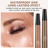 Magic Eyebrow Pencil,2024 New 3D Waterproof Microblading Eyebrow Pencil Contouring Pen,4 Tipped Precise Brow Pen,Fine Stroke Microblading Eyebrow Pencil Natural Makeup Effec((Red Brown-2PCS)