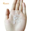 Eyeglass Nose Pads 4 Pair of Replacement Square Premium Grade Soft Silicone - Rectangle Shaped Slide/Push-in Nose Pads
