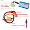 GY6 CDI 6 Pin Ignition Coil for High Performance Racing 50cc 125cc 150cc Moped Scooter ATV Go Kart with 3 Electrode Spark Plug