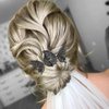 2 PACK Rhinestone Butterfly Hair Bun Maker, Elegant Lazy Hair Curler, Rhinestone Hair Bun Maker, French Hairstyle Twist Bun Maker, Elegant Hair Accessories For Women Girls