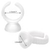 100PCS Disposable Plastic Nail Art Tattoo Glue Rings Holder Eyelash Extension Rings Adhesive Pigment Holders Finger Hand Beauty Tools (White)