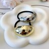 Metal Ponytails Hair Cuffs Gold & Silver Metal Hair Ties, Gold Metal Geometric Elastic Hair Ties, Fashion Glossy Arch Ponytail Hair Tie for Women Hair Accessories 4PCS