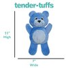 SmartPetLove Tender-Tuffs - Comfort Plush - Tough Dog Toy - Proprietary TearBlok Technology - Soft Blue Bear with Squeaker