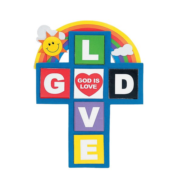 Fun Express God is Love Cross Magnet Craft Kit - Crafts for Kids and Fun Home Activities - VBS Vacation Bible School Supplies/Decor