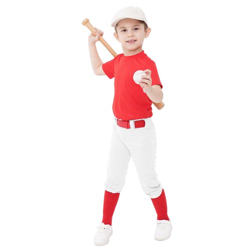 QBK 3T Toddler Baseball Pants Youth Softball Pants Kids Tee Ball Pants for Boy Girl White