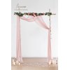 Floroom Wedding Arch Draping Fabric 2 Panels 20Ft Dusty Rose Chiffon Fabric Drapes Arbor Drapery Wedding Ceremony Reception Swag Decorations