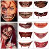 10Pcs Halloween Tattoo Stickers Halloween Temporary Tattoo Halloween Horror Clown Mouth Face Tattoo Decals Prank Makeup Tattoo Sticker Halloween Prank Props for Cosplay Party DIY Halloween Decorations