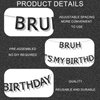 Bruh It's My Birthday Banner, Glittery Black Happy Birthday Bruh Banner for Preteen and Teen Boy Bruh Its My Birthday Garland Party Supplies Decorations