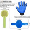 GJEASE Cat Grooming Glove Brush,Self-Cleaning Slicker Pet Brush for Short and Long Haired Pets,Dog Bath Brush for Shedding and Grooming,Removes Loose Hair and Tangles,Promote Circulation