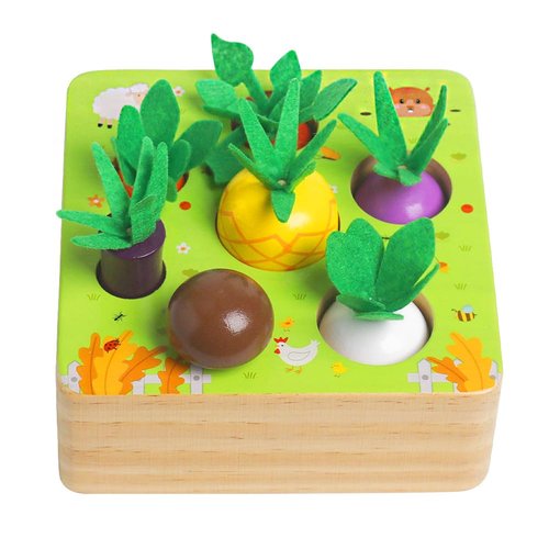 NAODONGLI Wooden Montessori Toys for 1 2 3 Year Old Toddlers,Wood Shape Sorting Farm Harvest Games Toys for Ages 2-4,First Birthday Gifts for Ages 1+ Baby Boys Girls