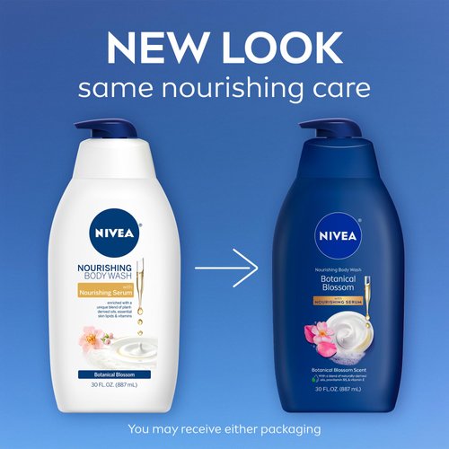 NIVEA Nourishing Botanical Blossom Body Wash, 30 Fl Oz