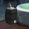 Hadisi Hot Tub Spa Heater Pump Cover,Waterproof Hot Tub Insulated Pump Cover for Multiple Brands (Black,Square)