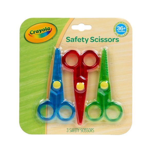 Crayola My First Safety Scissors, Toddler Art Supplies, 3ct